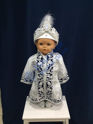 Ottoman II Gümüş & Lacivert 